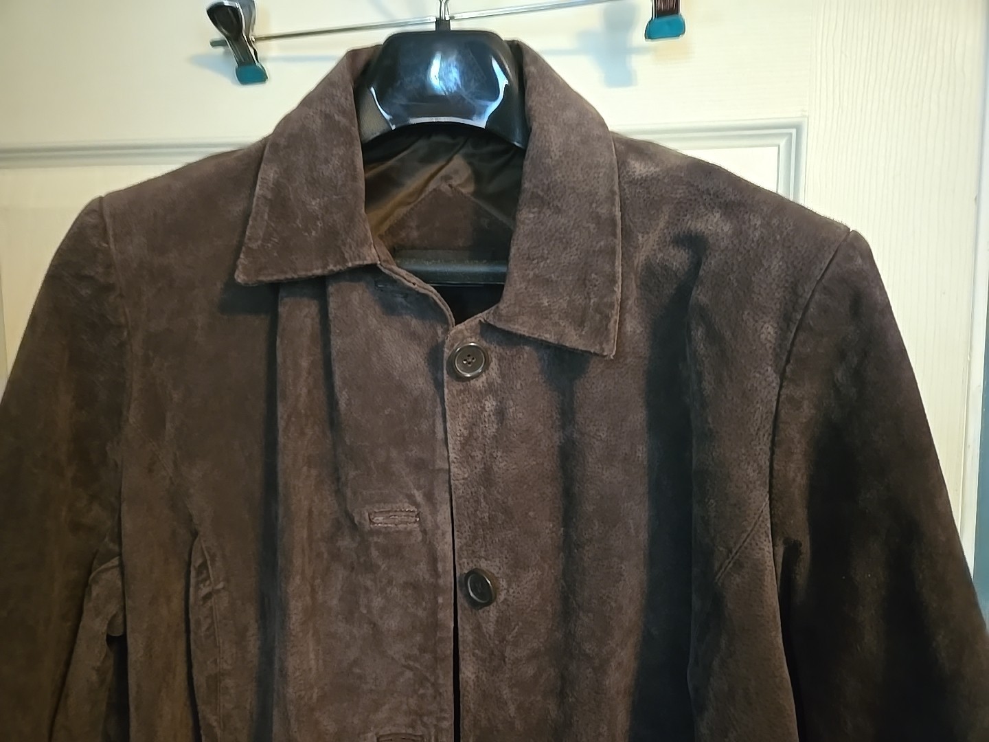 Relativity Brown Suede Coat Button Jacket Pockets… - image 2