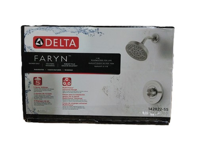 #ad Delta Faryn Single Handle 5 Spray Shower Faucet in Brushed Nickel Valve Included $95.96
