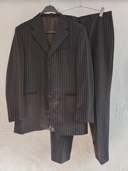 Men Canali Suit Navy Wool 38 / M / 46