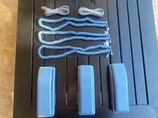 SET OF 3 - NORTHERN TELECOM SILHOUETTE BLUE PUSH BUTTON TELEPHONES