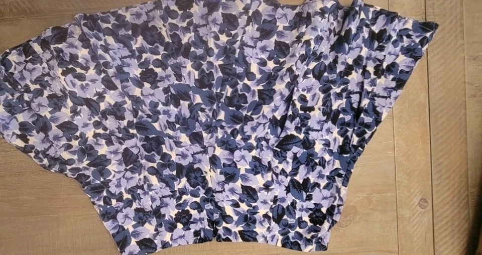 Falda Y2K Años 2000 Mediana Azul Floral Romántico Hada Gótica  Foto 4 de 4