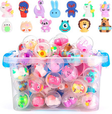 50 Pcs Gumball Machine Capsules with Storage Box Clear