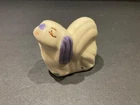 Vintage Mini Shawnee Pekingese Dog Figurine California Pottery Hand Painted