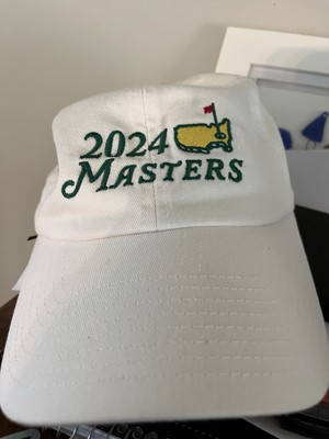 Brand New 2024 Dated White Adjustable Masters Hat 