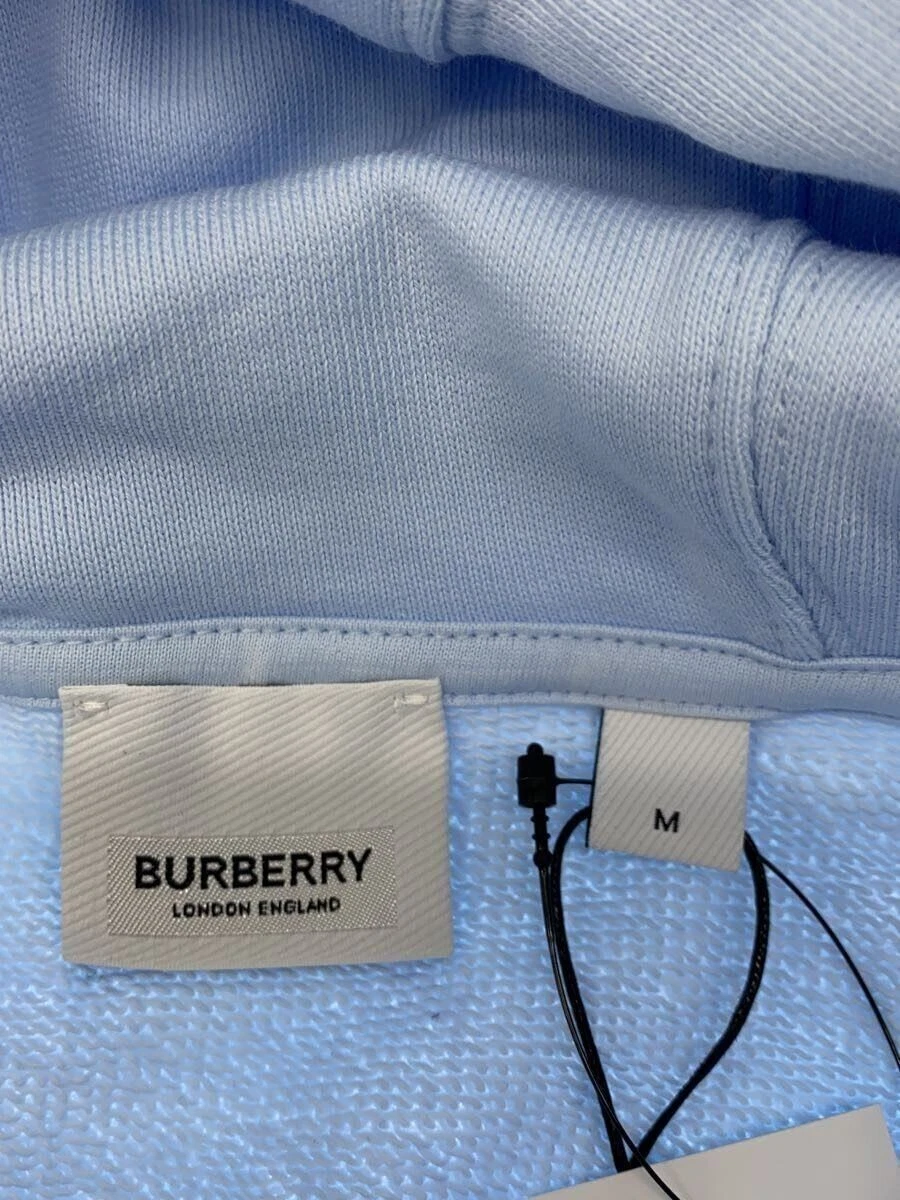FELPA CON CAPPUCCIO BURBERRY HORSE FERRY M VERSIONE TISSI BLU 8040768 STAMPA LOGO usata