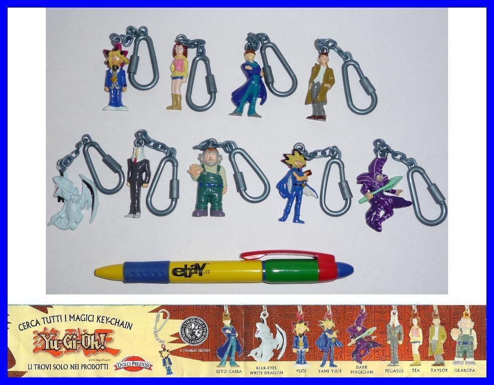 RAR Komplettset 9 Mini Figuren YU-GI-OH Schlüsselanhänger Kostbare Süßigkeiten Spiele