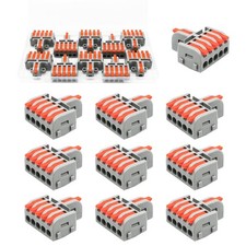 10PCS Mini Electrical Wire Connectors Lever Wire Connector Compact Splicing B...
