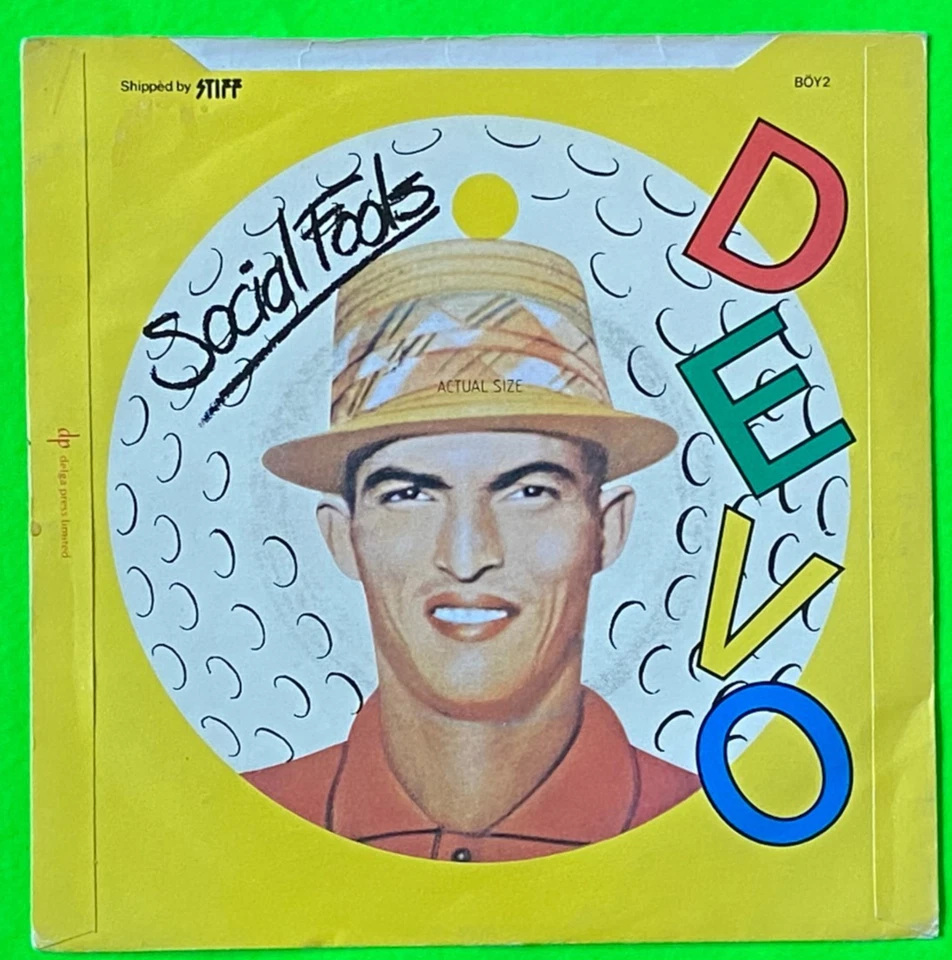 Devo - Be Stiff  / Social Fools  7"(Pic) (Orig)    Punk /Elictronic  - Image 2 of 4