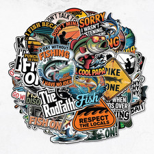 50 Pcs Fishing Stickers Pack Waterproof Vinyl Bumper Decals Perfect For Laptop 50 Pcs Fishing Stickers Pack Waterproof Vinyl Bumper Decals Perfect For Laptop