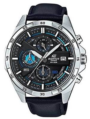 Casio Mens Watch Silver Black Edifice Chronograph EFR-556L-1A