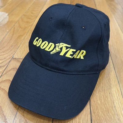 Vtg SAMPLE RARE Goodyear K-products Hat Cap Black Strap back Adj Embroidered