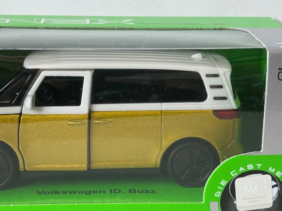 Volkswagen ID. Buzz Germany Car Van Model Yellow Diecast 1:34-1:39 Scale Welly - Image 2 of 4