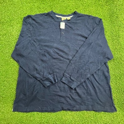 L.L. Bean Pullover Herren Blau Sweatshirt Streifen 2XL Basic Look Vintage