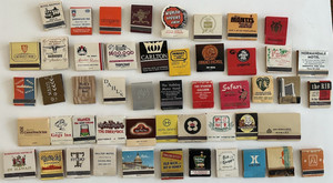 50 Matchbooks Vintage Hotels Restaurants Food - 5 from other countries