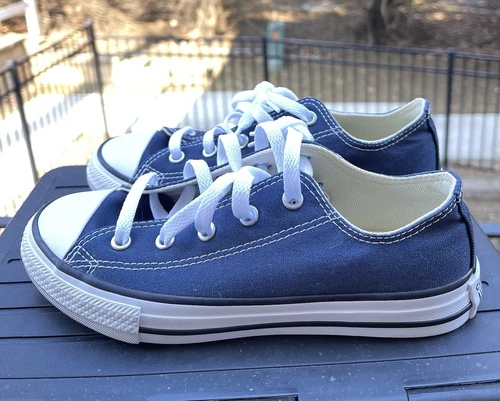 Converse Chuck Taylor All Star 3J237 basse blu navy giovani taglia 2 nuove senza etichette (senza scatola)