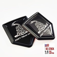 Black Gadsden Flag Decal Sticker Car Emblem Dont Tread on Me Gadsden Black 