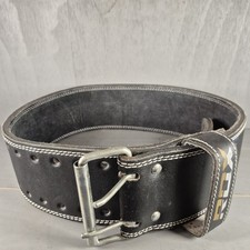 RDX 4-inch Power Weightlifting Gym Belt, Leather, Black 47" Length