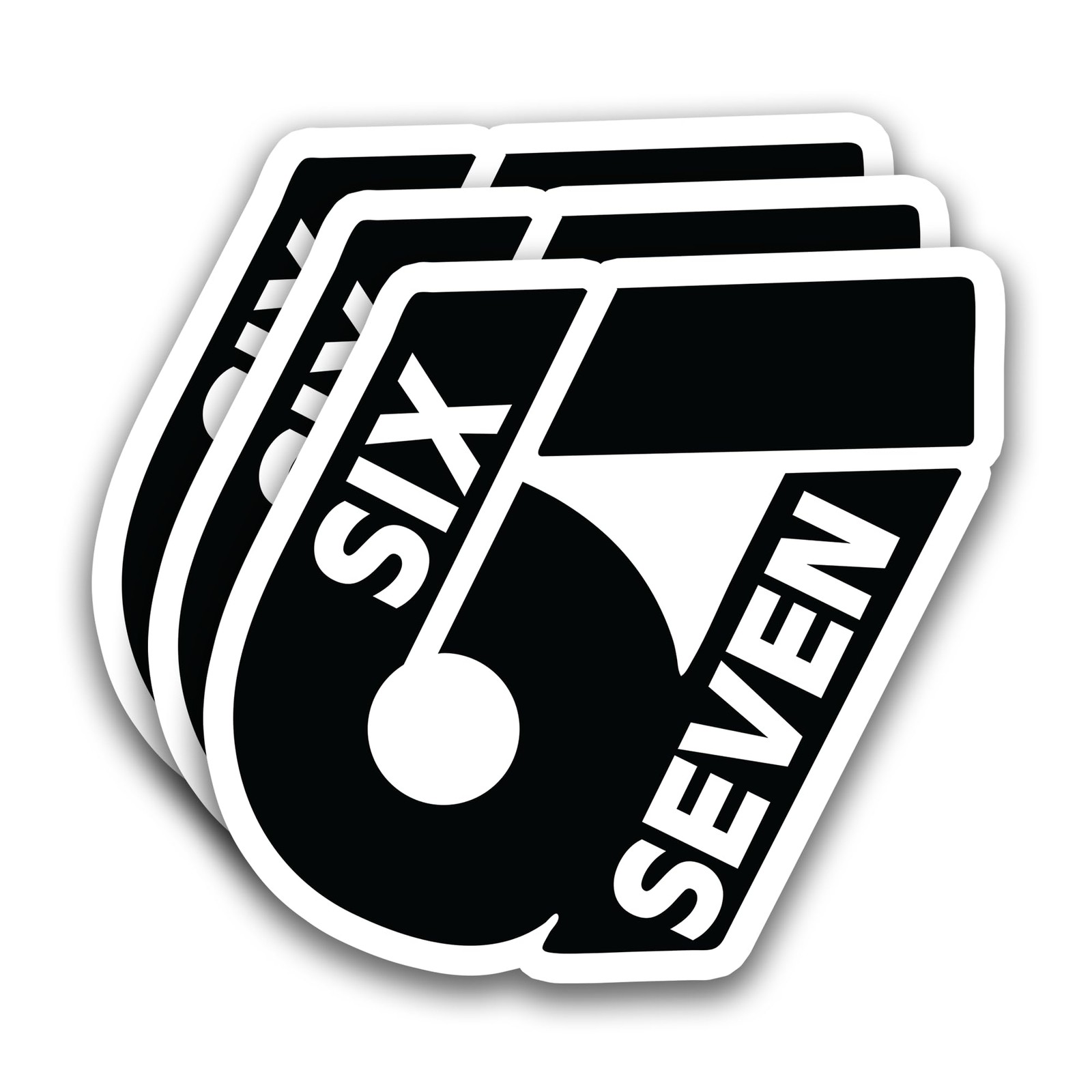 (3Pcs) Funny Six Seven 67 Stickers 6 7 Meme Vinyl Decals Waterproof ...