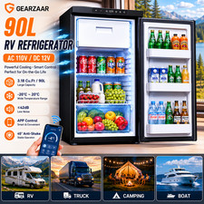 Car Refrigerator 12V 24V DC Freezer Cooler Road Trip Home Outdoor 90L Unit