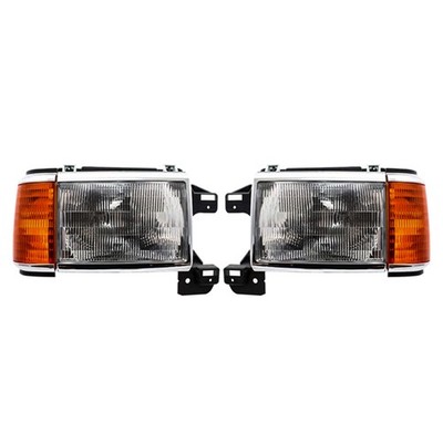 NEW HEADLIGHT PAIR FITS FORD F-350 1987-1991 E9TZ13008E E9TZ13008F E9TZ-13008-F