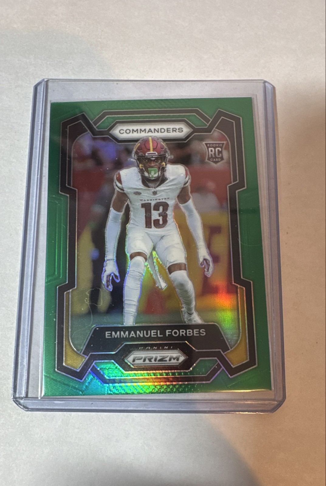 2023 Panini Prizm - Rookies Emmanuel Forbes #399 Green Prizm (RC)