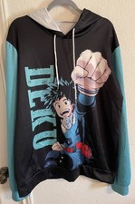 My Hero Academia Hoodie Toga Himiko Midoriya Izuku Cosplay Pullover Unisex L/XL