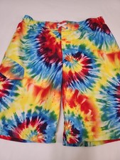 OCEAN PACIFIC Youth Boys Swim Trunks; Colorful Tie-Died Design; Sz L 10-12 