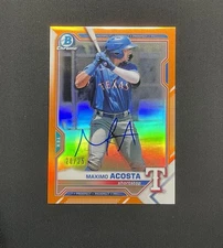 2021 Bowman Draft - Chrome Maximo Acosta #BDC-139 Orange Refractor /25 (RC)