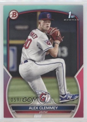 2023 Bowman Draft Aqua & Pink Gradient 59/199 Alex Clemmey #BD-79 7c7