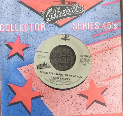 7''  80s IN MINT- !  CYNDI LAUPER : Girls Just Want To Have Fun + Time After Time