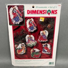 Dimensions Counted Cross Stitch Kit 6 ANGELS OF CHRISTMAS ORNAMENTS 8490 1996
