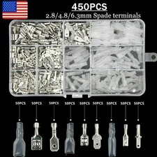 450X Assortment Male Female Spade Terminals Kit Electrical Wire Crimp Connectors