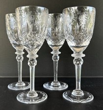 Rogaska Crystal Gallia Wine Glasses 7 3/4" Set Of 4