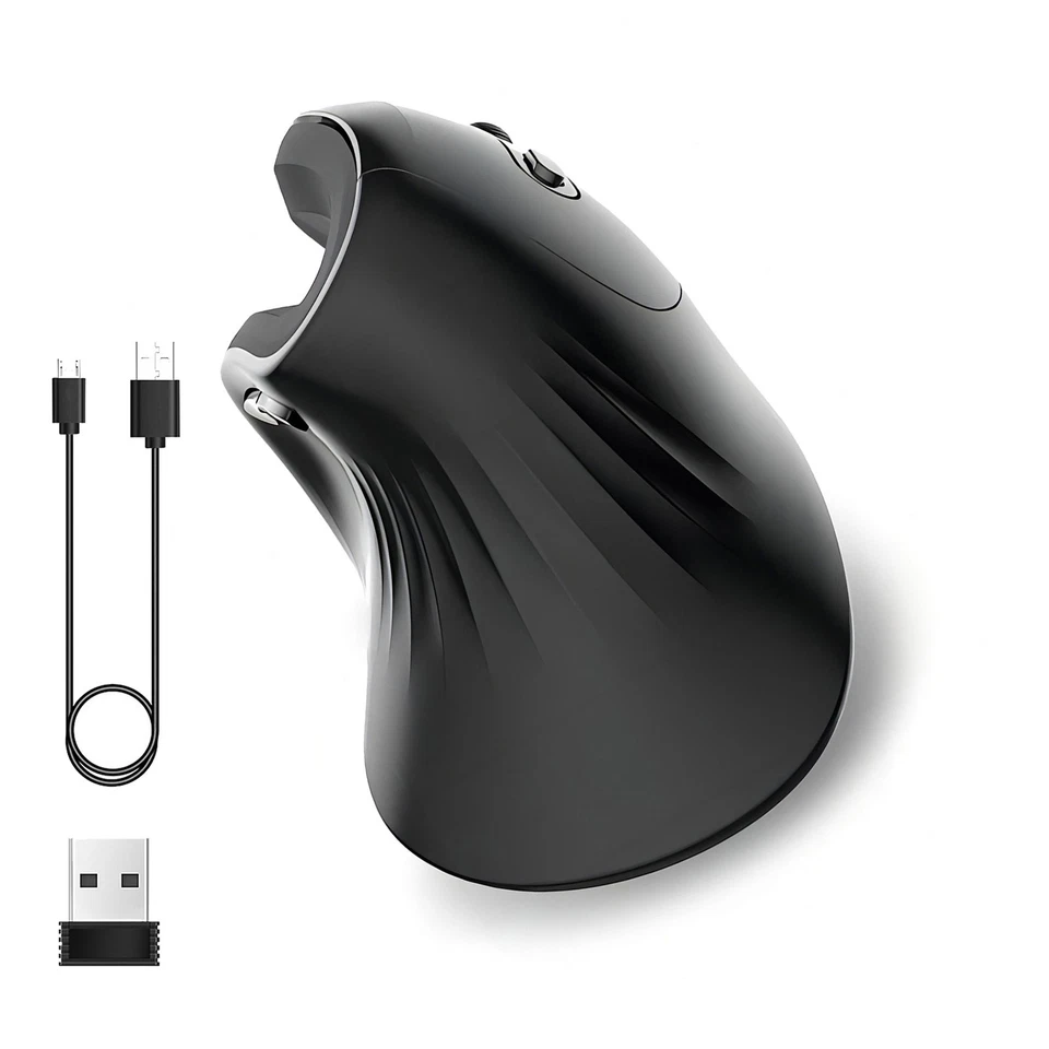 Vertical Mouse Wireless 2.4G Rechargeable Ergonomic Design Mice 3200DPI - Image 3 of 4