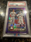2024 Topps Series 1 Shohei Ohtani #138 Purple Holofoil /799 MVP SP PSA 9
