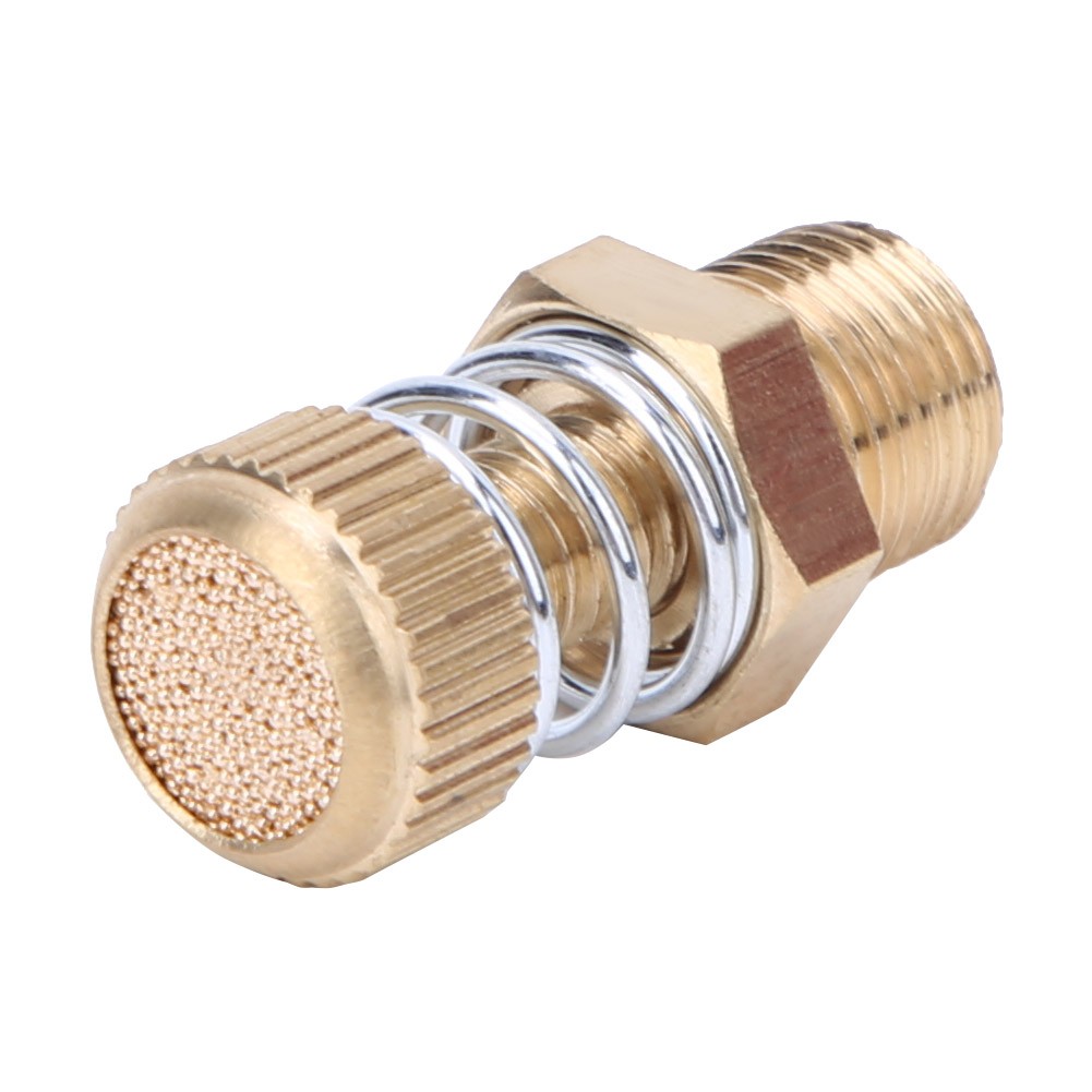 10PCS Brass Pneumatic Muffler With High Noise Reduction For Air Exhaust