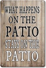 Funny Metal Tin Sign Patio Porch Signs Patio Decorations Outdoor Clearance Backy