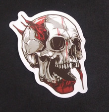 Bloody Skull Gothic Sticker 2" x 1.75" R 