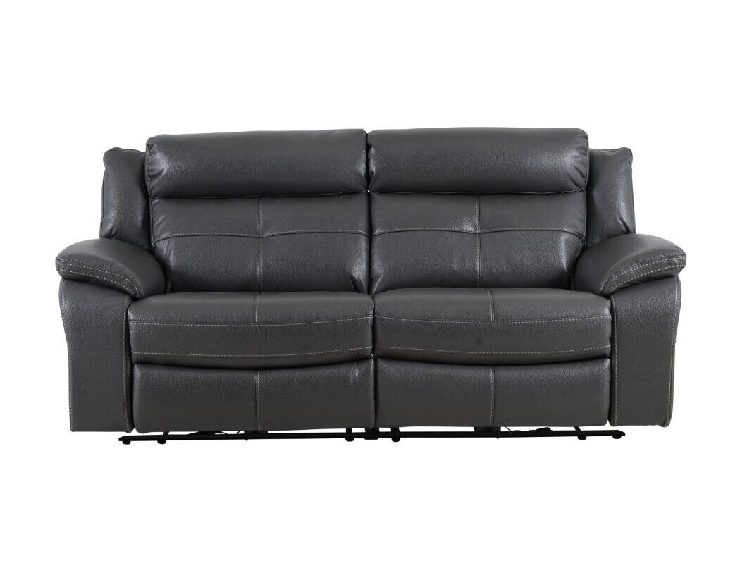 BRAND NEW Harvey's Langdale Grey Leather Recliner Sofa 3+2 Seater and