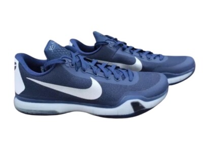 Nike Kobe Bryant 10 X TB Georgetown Midnight Blue Silver Sneakers 813030-401 NIKE KOBE 10 X TB Georgetown Midnight Navy Silver Men Size  main image 4