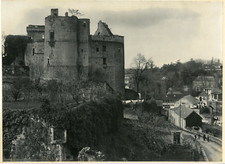France, Clisson, Vieux Château  Vintage print.  Tirage argentique  17x22  