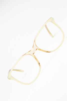 LUXOTTICA 216 Beige Butterfly Frame Glasses Vintage 80s Women