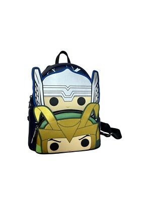 Loungefly Marvel Thor and Loki Funko Pop Glow In The Dark Mini Backack  (D82)