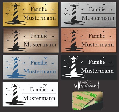 Individuelles Klingelschild Aus Kunststoff, Selbstklebend
