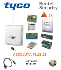 bentel kit absoluta 18 gsm tastiera alim 3.6ah batterie sirena TAG + ISTRUZIONI