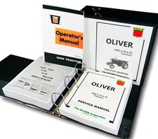 Oliver 1655 Tractor Service Parts Operators Manual Set Repair Workshop Shop Book