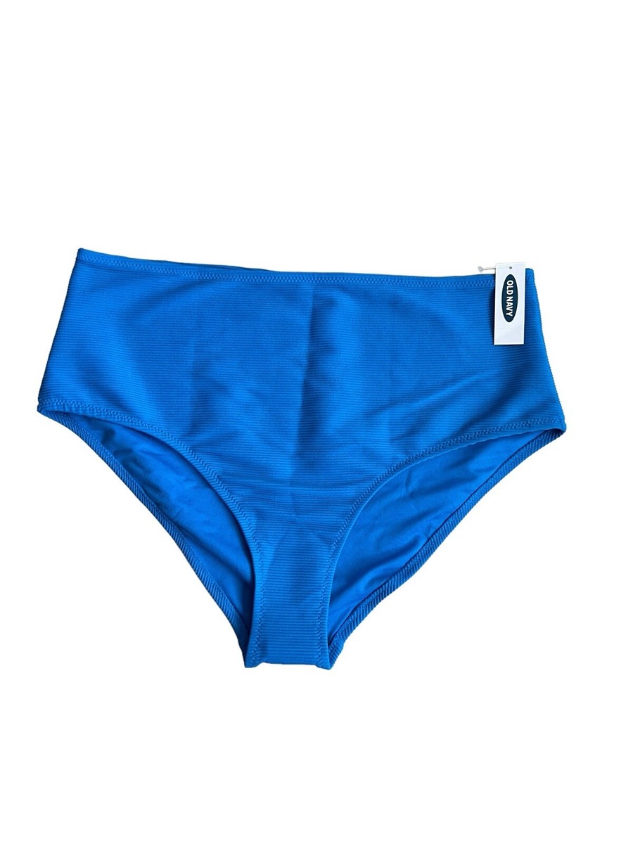 Bikini Bottom Old Navy High Waisted Bikini Old Navy Blue Navy High