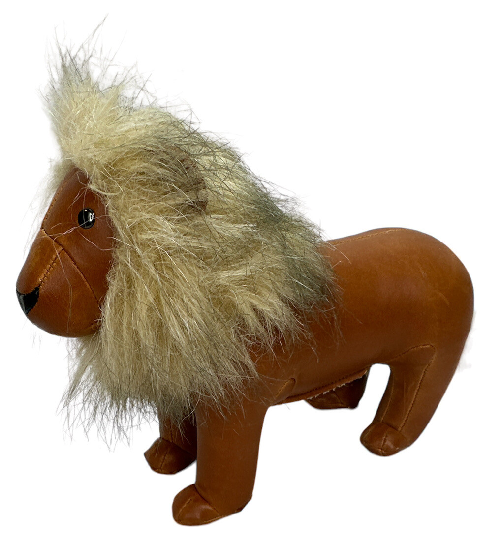 Züny Handmade Abo the Lion Leather Bookend Doorstop Paperweight | eBay