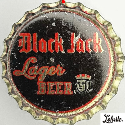 Black Jack New Philadelphia Brewery Inc. cork lined beer bottle cap 1935-1940