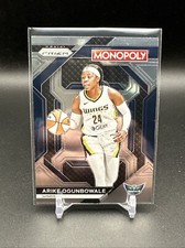 2024 Panini Monopoly Prizm WNBA ARIKE OGUNBOWALE #WNBA14 WINGS Card